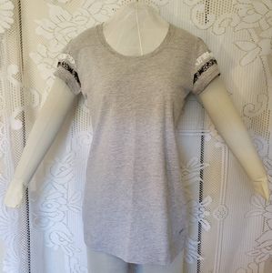 Soffe short cap sleeve stripe accent Tshirt